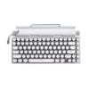 Classic Typewriter Bluetooth Keyboard with Stand – White