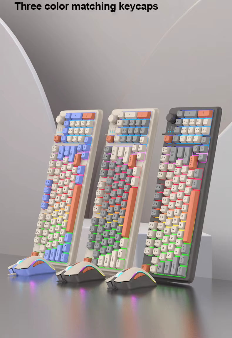 Wired E-sports Game Luminous Keyboard and Mouse Set Computer Office and Home Use