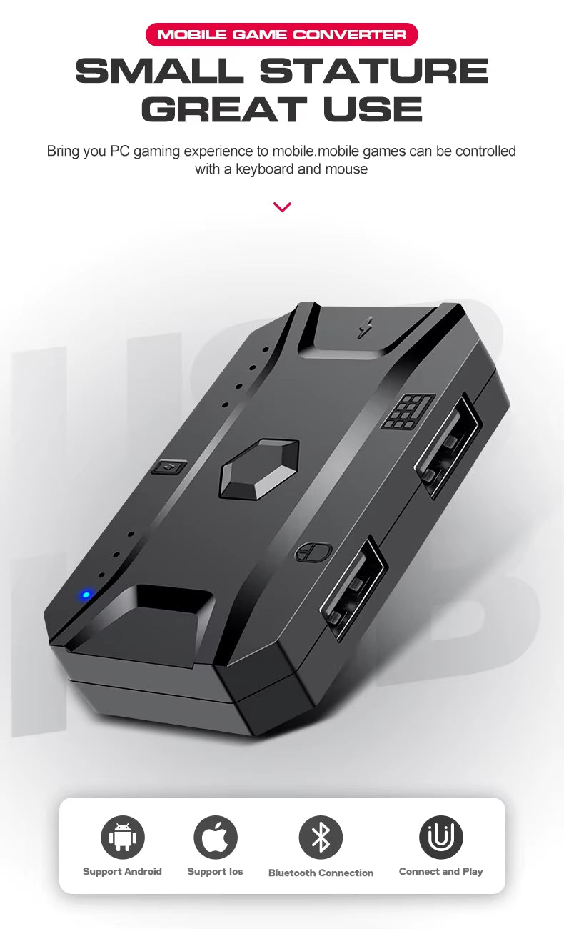 2025 New Product TWOLF TF900 Mechanical Gaming Wired Single Keyboard and Mouse with Converter for Phone Eat Chicken Game