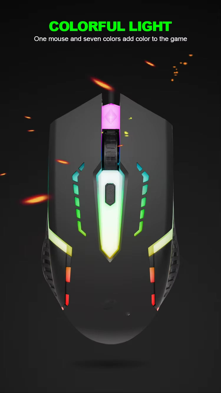 T25 Mechanical Feel Keyboard Esports Desktop Laptop Office Games Wired Metal Keyboard and Mouse Set