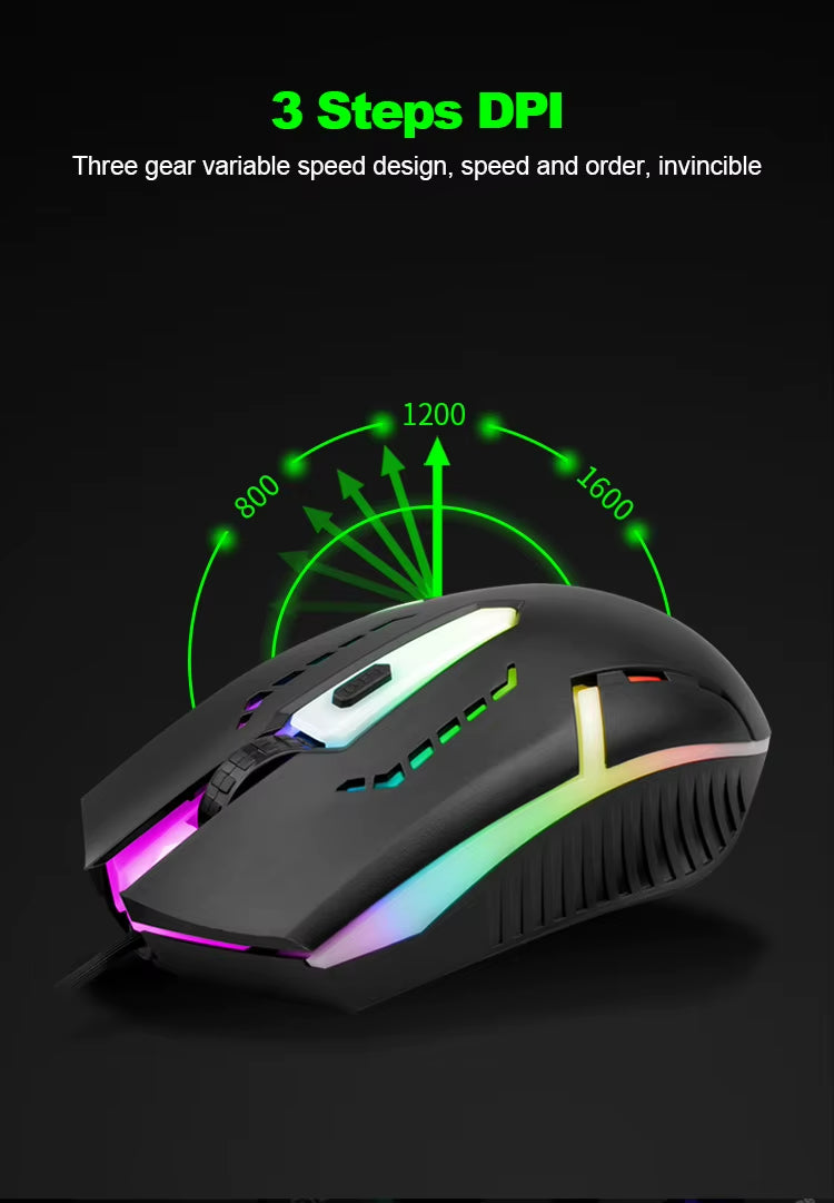 T25 Mechanical Feel Keyboard Esports Desktop Laptop Office Games Wired Metal Keyboard and Mouse Set