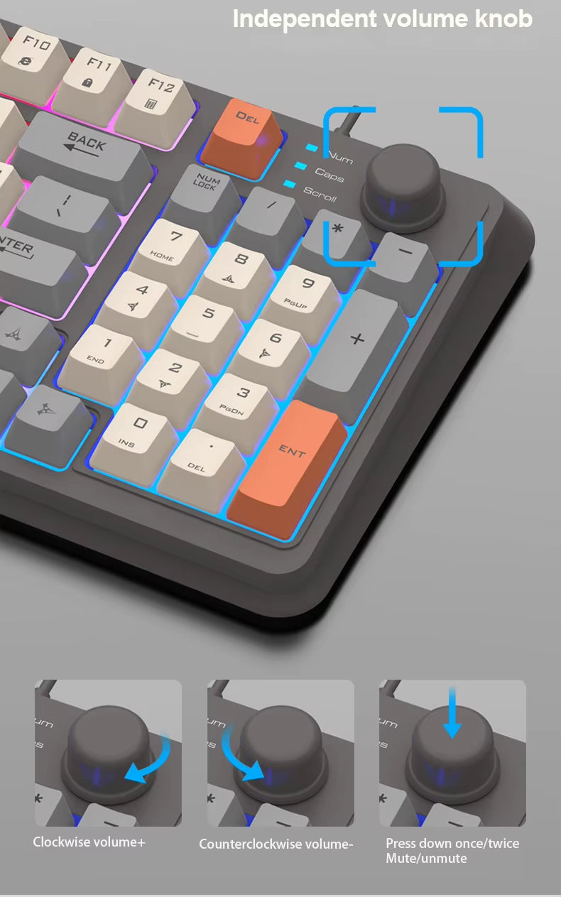 Wired E-sports Game Luminous Keyboard and Mouse Set Computer Office and Home Use