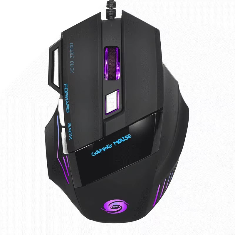 Professional High DPI 5500 LED Rainbow Light Gaming Mouse USB Wired Gaming Mice for Laptop Desktop Computer Gaming Mouse