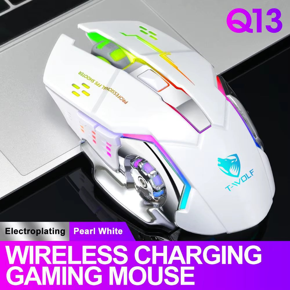 Gaming New Rechargeable Wireless Mouse Mute Office Game Laptop for Laptop PC