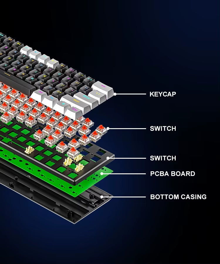 AMZ Hot Sale 60 Percent Mechanical Keyboard 60% Mini Portable Computer Compact Gamer Keyboard Blue Switch Gaming Keyboard BD61