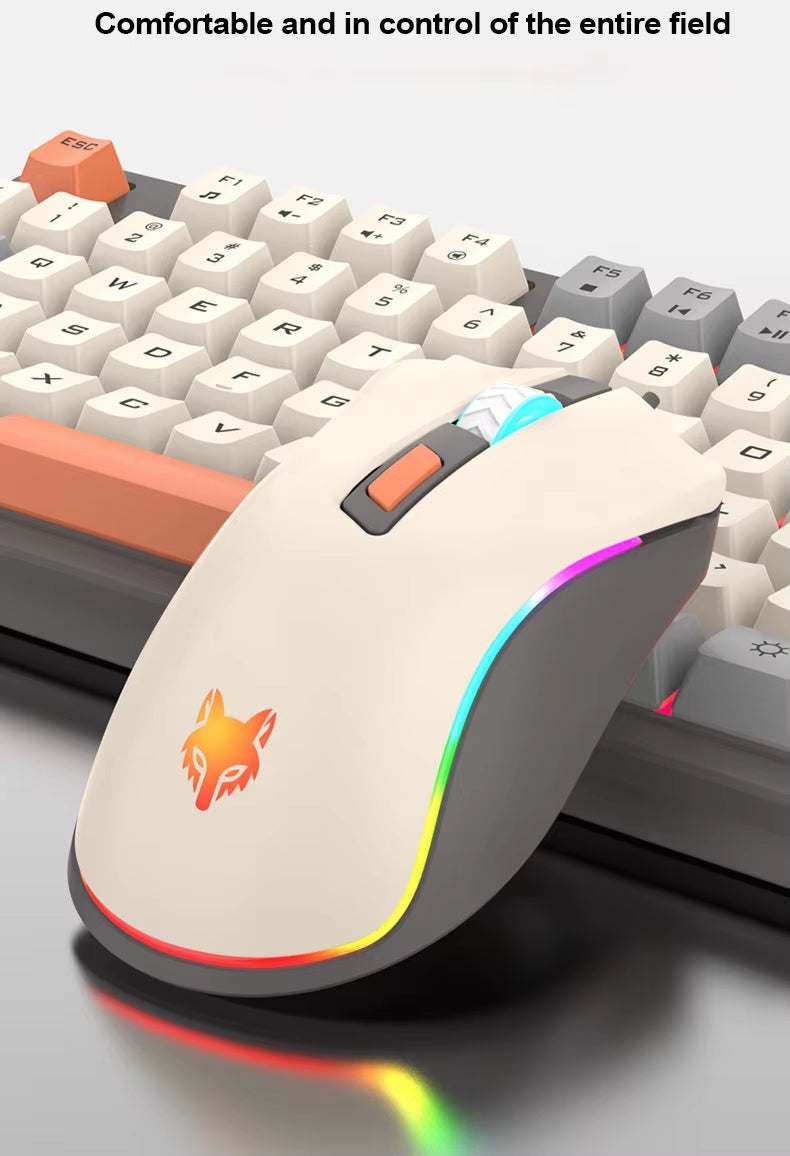 Wired E-sports Game Luminous Keyboard and Mouse Set Computer Office and Home Use