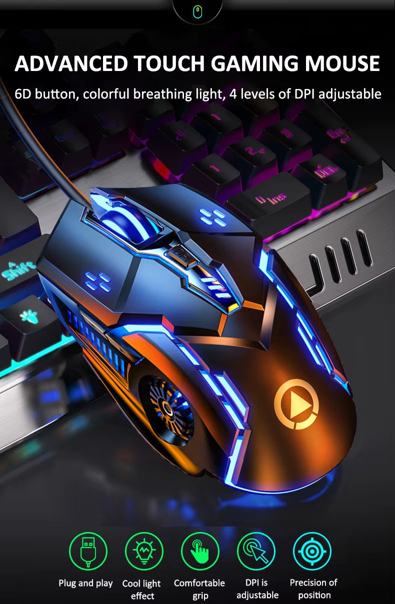 2025 New Arrivals Mechanical RGB Keyboard Mouse Headphone Combo Wired Desktop 104 Key Gaming Keyboard for Pc Computer case