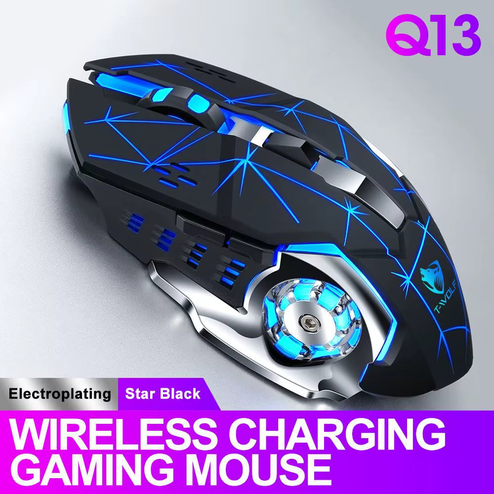 Gaming New Rechargeable Wireless Mouse Mute Office Game Laptop for Laptop PC