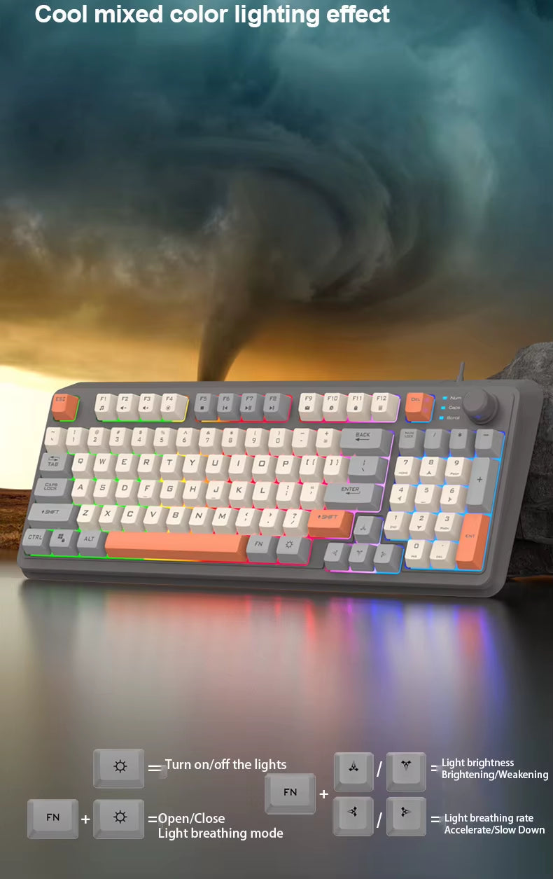 Wired E-sports Game Luminous Keyboard and Mouse Set Computer Office and Home Use