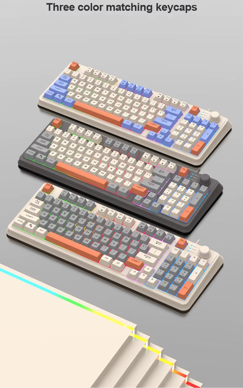 Wired E-sports Game Luminous Keyboard and Mouse Set Computer Office and Home Use