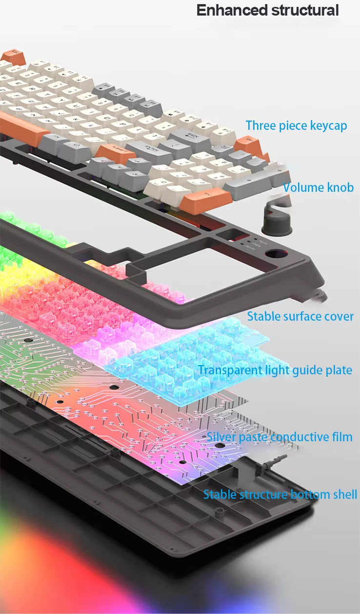 Wired E-sports Game Luminous Keyboard and Mouse Set Computer Office and Home Use