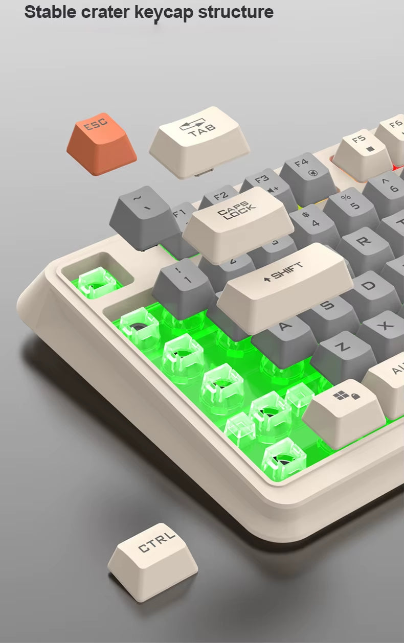 Wired E-sports Game Luminous Keyboard and Mouse Set Computer Office and Home Use