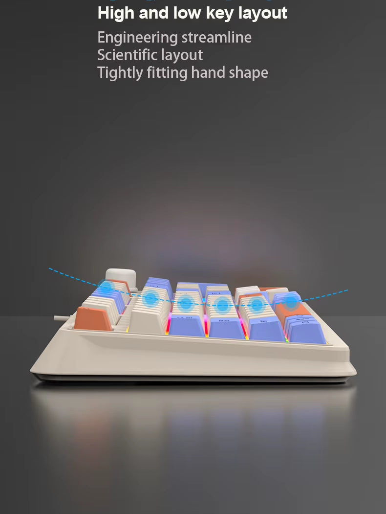 Wired E-sports Game Luminous Keyboard and Mouse Set Computer Office and Home Use