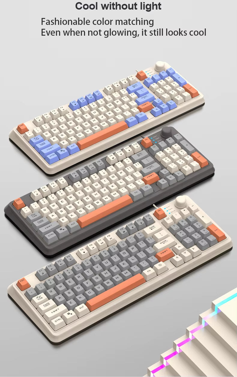 Wired E-sports Game Luminous Keyboard and Mouse Set Computer Office and Home Use