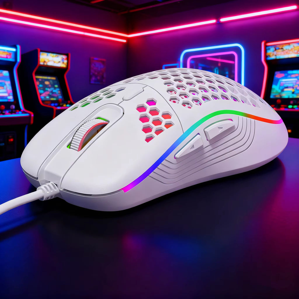 Hot Sale 7200DPI Gaming Mouse 6D Ergonomic RGB Optical USB Wired Mice for Computer Office Gamer Mouse Honeycomb Gaming Mouse