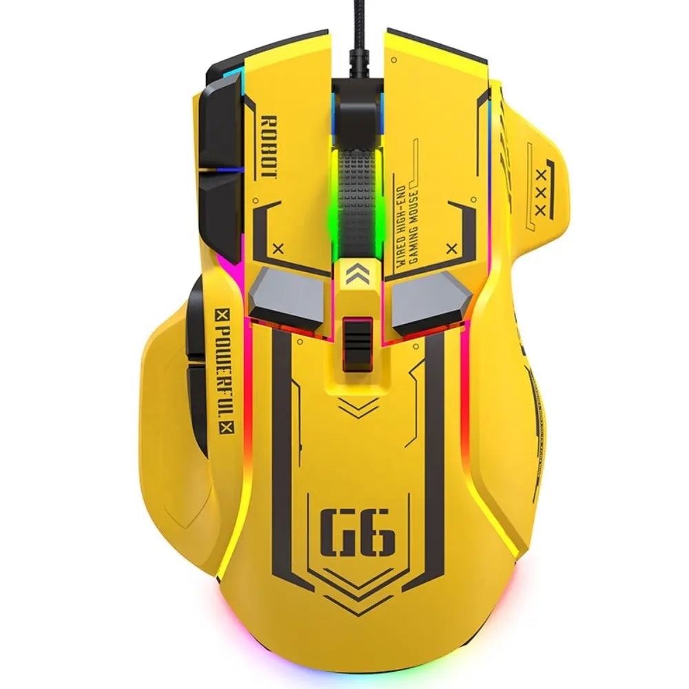High Quality 12800 DPI USB Optical Ergonomic Wired RGB Programmable 6 Buttons Both Hands CE/FCC/RoHS Certified Game Mouse for PC