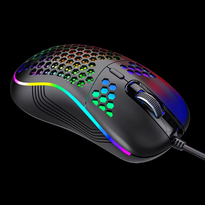 Hot Sale 7200DPI Gaming Mouse 6D Ergonomic RGB Optical USB Wired Mice for Computer Office Gamer Mouse Honeycomb Gaming Mouse