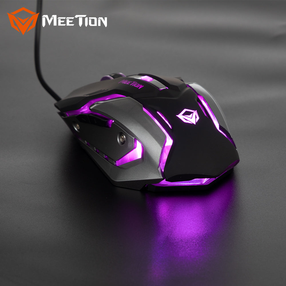 MEETION M915 Wired Gaming Mouse Backlight LED Black Usb Optical for Gamer