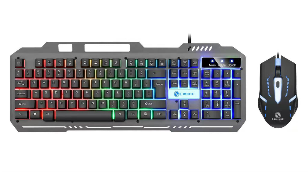 T25 Mechanical Feel Keyboard Esports Desktop Laptop Office Games Wired Metal Keyboard and Mouse Set