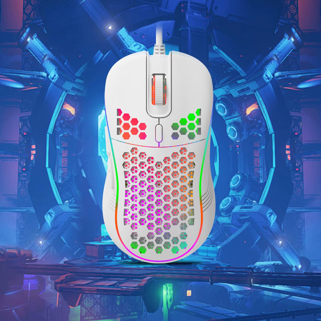 Hot Sale 7200DPI Gaming Mouse 6D Ergonomic RGB Optical USB Wired Mice for Computer Office Gamer Mouse Honeycomb Gaming Mouse