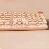 Retro Typewriter Bluetooth Keyboard 2S – Milk Tea Cream