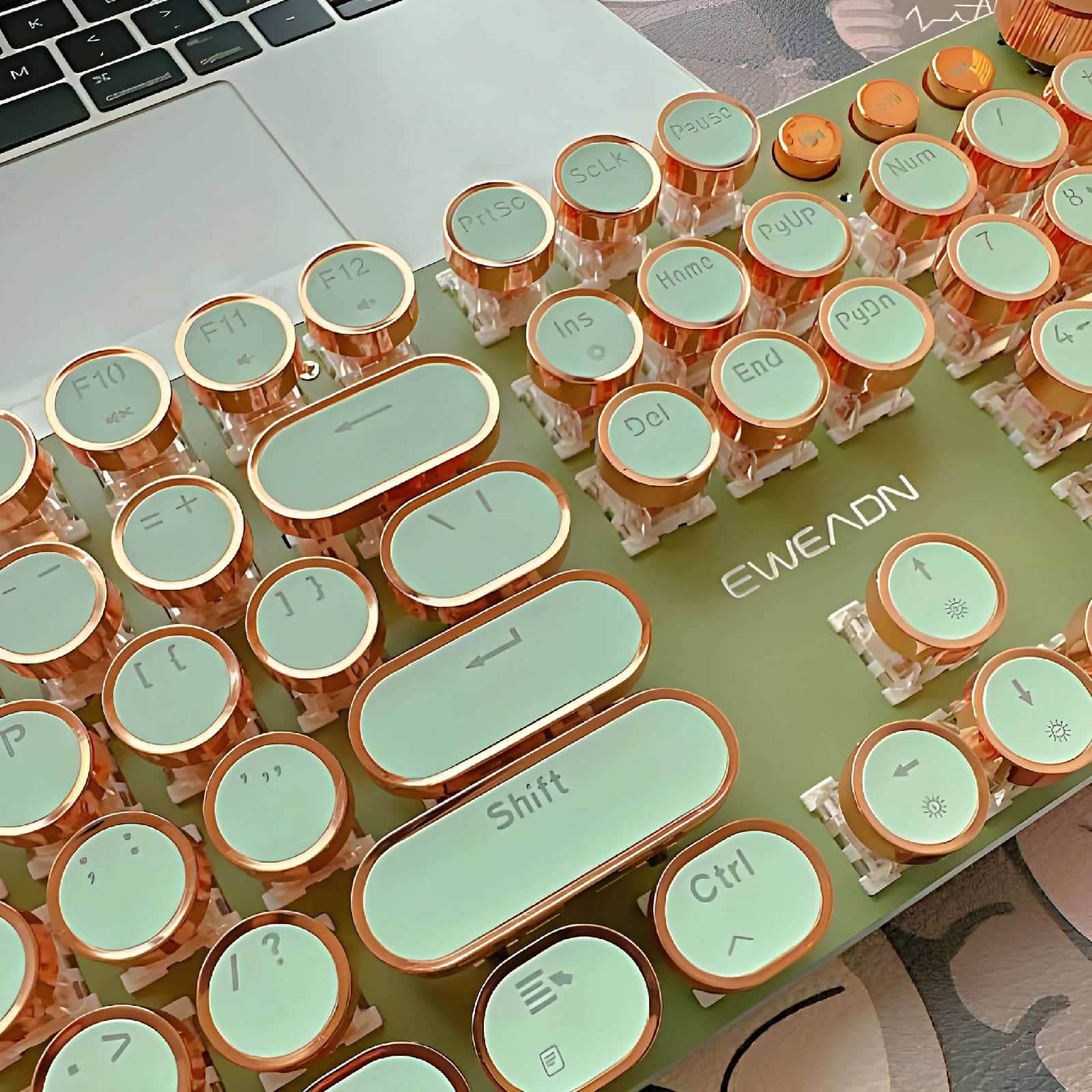 Retro Typewriter Bluetooth Keyboard 2S – Matcha Green