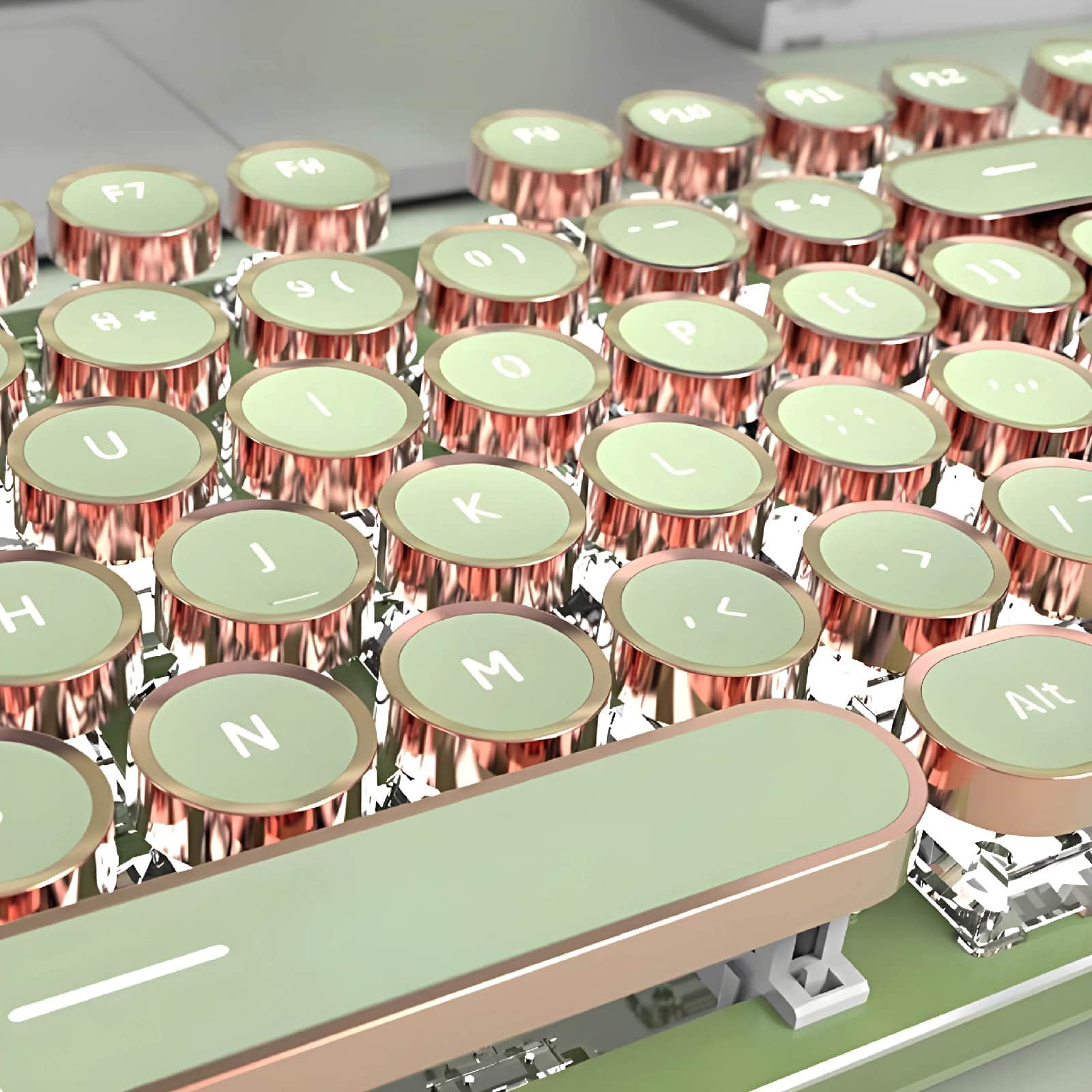 Retro Typewriter Wired Keyboard 2S – Matcha Green