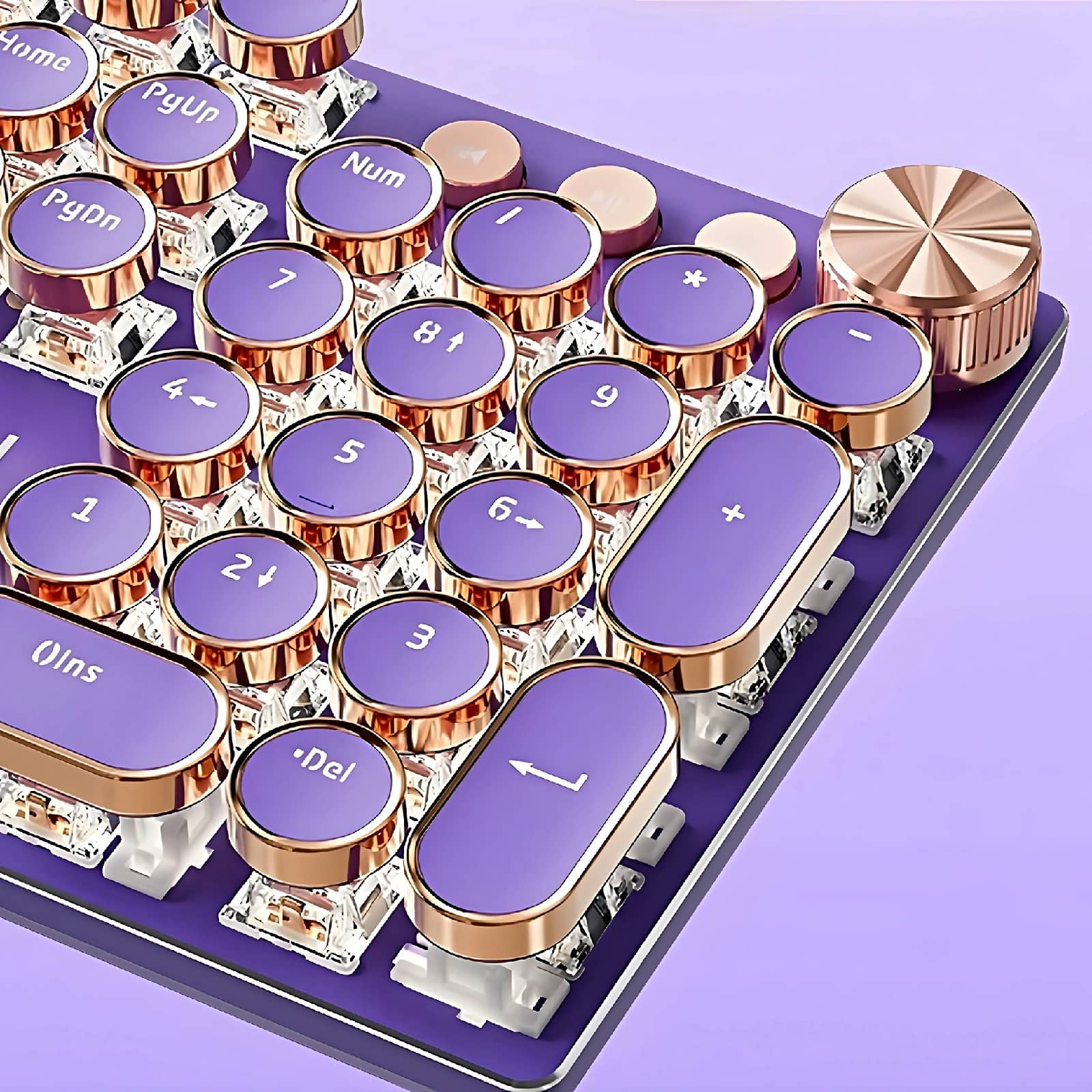Retro Typewriter Wired Keyboard and Mouse Set 2S – Lavender Purple