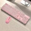 Retro Typewriter Bluetooth Keyboard and Mouse Set 2 – Pink