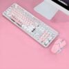 Retro Typewriter Wireless Keyboard and Mouse Set