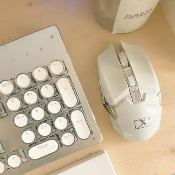 Retro Typewriter Wireless Keyboard and Mouse Set