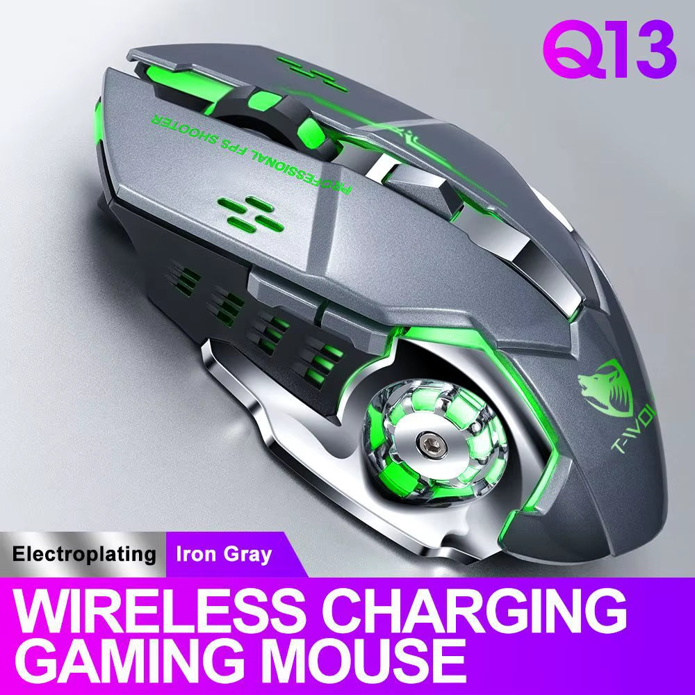 Gaming New Rechargeable Wireless Mouse Mute Office Game Laptop for Laptop PC