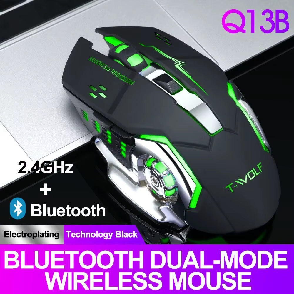 Gaming New Rechargeable Wireless Mouse Mute Office Game Laptop for Laptop PC