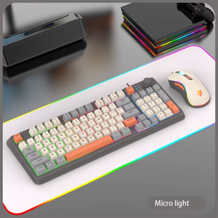 Wired E-sports Game Luminous Keyboard and Mouse Set Computer Office and Home Use